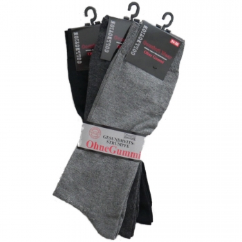 3 Paar Socken 54-58 ohne Gummi in Grau, Anthrazit, Schwarz | Socken Übergröße XXL