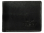 Preview: Kleiner Geldbeutel Büffelleder Schwarz RFID 10 Kartenfächer Small Wallet Unisex