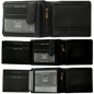 Mobile Preview: Männer Geldbörse Leder Schwarz 13 Kartenfächer Münzfach RFID Reißverschluss-Fach