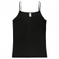 Mobile Preview: Damen Spaghetti-Hemd Feinripp in Schwarz aus 100% Baumwolle | 2er Pack Damen Unterhemd