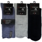 Mobile Preview: 3 Paar Herrensocken 47-50 Jeans Grau Navy ohne Gummibund Socken XXL Übergröße