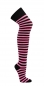 Preview: Overknees Socken Damen schmale Ringel One Size online kaufen