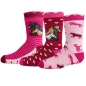 Preview: Kinder Socken ABS Motiv Pferde aus Vollfrottee 3 Paar