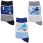 Mobile Preview: 3 Paar Kinder-Socken Jungen 27-30 Fußball No.1 Motiv Coole Socken