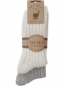 Preview: Wollsocken mit Alpaka in Wollweiß/Natur
