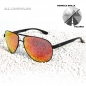 Preview: Polarisierte Sonnenbrille Herren Pilotenbrille verspiegelt mit UV 400 Schutz | Gestell aus Aluminium