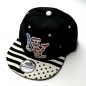 Preview: Damen Cap „NY" Basecap Schwarz-Weiß Snapback Baseballcap