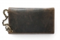 Mobile Preview: Leder-Geldbeutel mit Kette für Biker in Vintage Grau RFID | Handgemachtes Wallet für Damen & Herren
