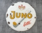 Mobile Preview: JUNO bitte Josetti Zigaretten Email-Schild alt 50er Jahre | Emailleschild 55 cm