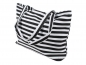 Preview: Strandtasche Weiß mit schwarzen Streifen