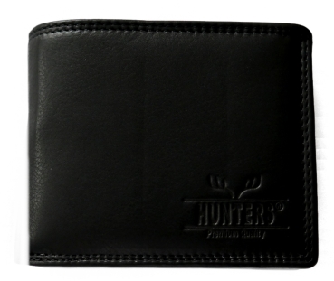Männer Geldbörse Leder Schwarz 13 Kartenfächer Münzfach RFID Reißverschluss-Fach