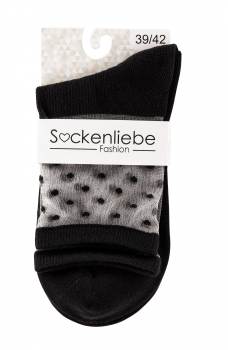 Damensöcken mit Motiv Punkte