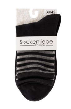 Damensöcken mit Motiv Streifen