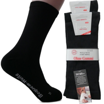 Socken EXTRA-BREIT Gr. 55-58 Bund extra weit ohne Gummi 2 Paar Gesundheitssocken