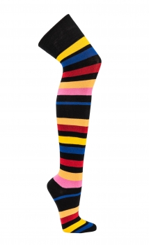 Overknees Socken Damen schmale Ringel One Size online kaufen