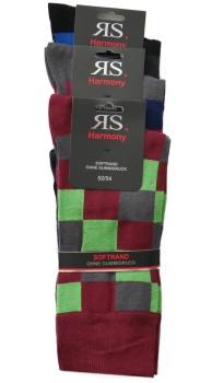 Herren Socken 52-54 XXL Übergröße RS. Harmony „Zauberwürfel“ 3 Paar mit Softrand