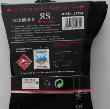 Gesundheitssocken Anthrazit & Schwarz 43-46 Info