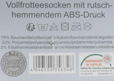 Kinder Socken ABS Motiv Pferde aus Vollfrottee 3 Paar