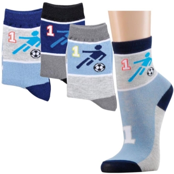 3 Paar Kinder-Socken Jungen 27-30 Fußball No.1 Motiv Coole Socken