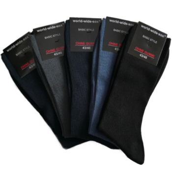 20 Paar Socken ohne Gummi Herren Socken Schwarz Blau Marine Anthrazit Navy
