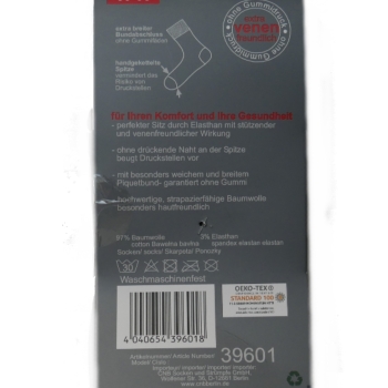 3 Paar Damen-Socken 39-42 Grau ohne Gummi Komfortbund handgekettelte Spitze