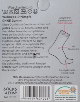 3 Paar Socken Gr. 55-58 ohne Gummi in Jeans, Marine, Schwarz | Socken Übergröße XXL