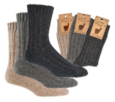 Wollsocken für Damen 100% Natur mit Alpaka weich & wärmend  | Luxus für Ihre Füße