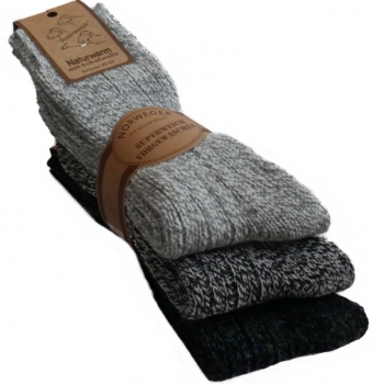 Norwegersocken mit Schafwolle dicke warme Socken Herren | 3 Paar Wintersocken zum Aktionspreis
