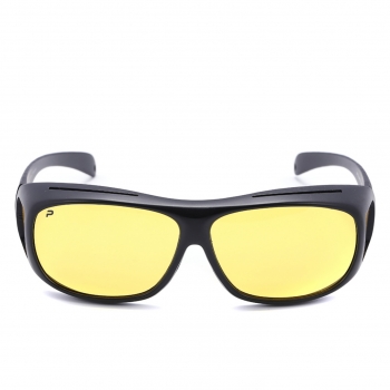 Polarisierende Überzieh-Nachtsichtbrille für Brillenträger | Breite Bügel inkl. seitlicher Gläser