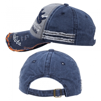 Baseballcap Black Rebel Vintage Cap blau/grau/weiß Unisex Retro Outdoor Kappe