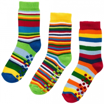 ABS-Socken Kinder mit Motiv Ringel aus Vollfrottee | 3 Paar Größe 23-26 27-30 31-34 35-38 39-42