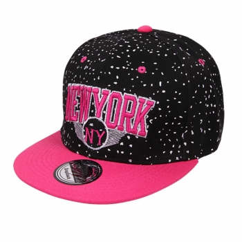 Basecap „NEW YORK" Damen Cap Schwarz-Pink