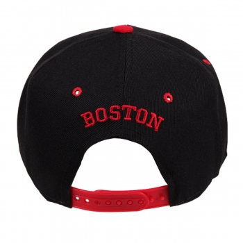 Basecap „BOSTON“ Snapback Schwarz-Rot