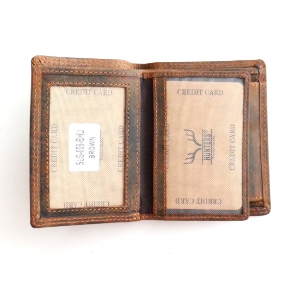 Damen Mini Leder-Geldbörse mit Kartenfach und Münzfach RFID-Schutz | Portemonnaie im Hochformat