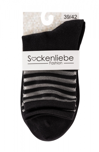 Damensöcken mit Motiv Streifen