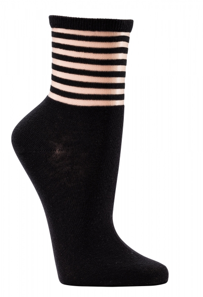 Damensöcken mit Motiv Streifen