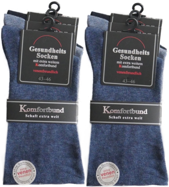 CNB 6 Paar Herren Socken Blau-Töne Gr. 43-46