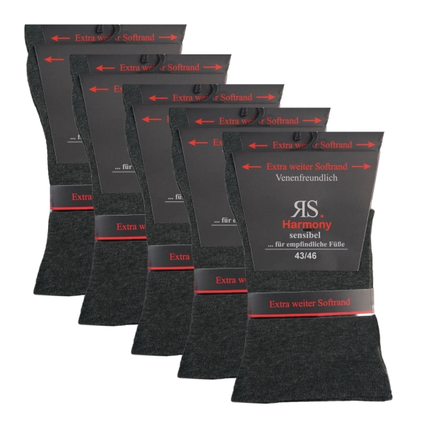 RS Harmony Socken Anthrazit 10er-Pack Gr. 43-46