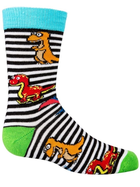 3 Paar Kinder-Socken 19-22 Motiv Dinosaurier Jungen Mädchen Lustige Dino Socken