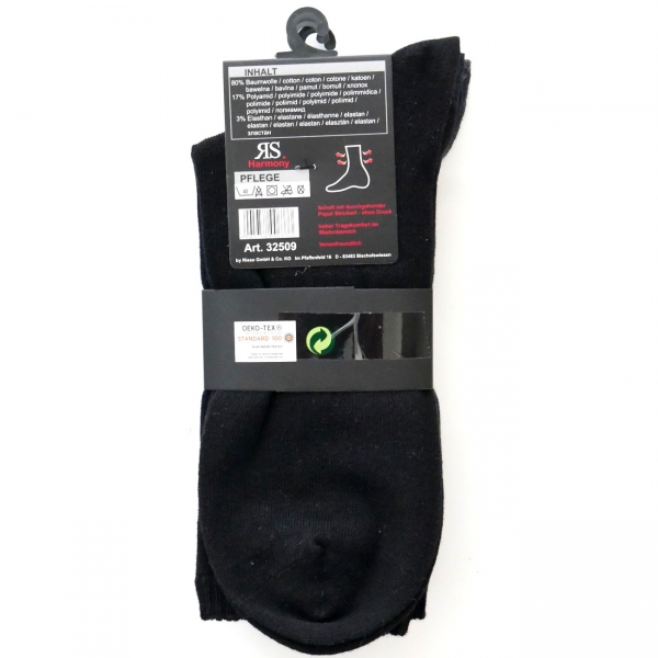 3 Paar venenfreundliche Socken mit Komfortschaft in Schwarz, Marine Anthrazit