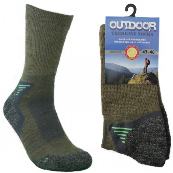 Wandersocken Funktions Outdoor Sport Socken mit 16 % Merinowolle | Trekkingsocken für Damen & Herren