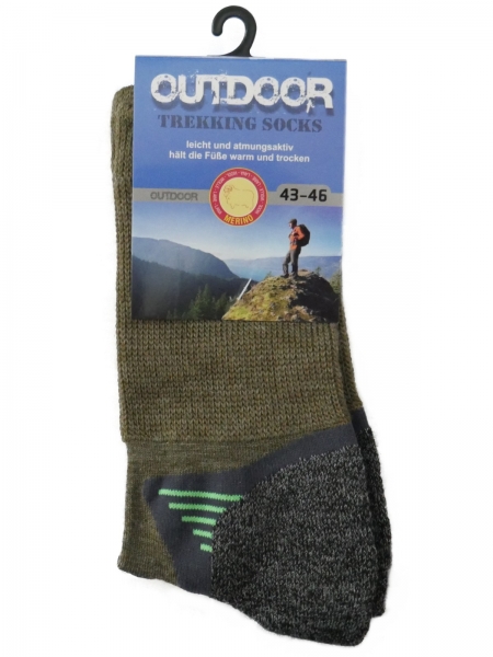 Wandersocken Funktions Outdoor Sport Socken mit 16 % Merinowolle | Trekkingsocken für Damen & Herren