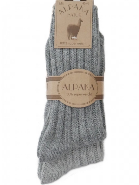 Damen Wollsocken mit Alpaka Winter-Socken warm & weich | 2 Paar warme Socken Größe 35-38 39-42 43-46