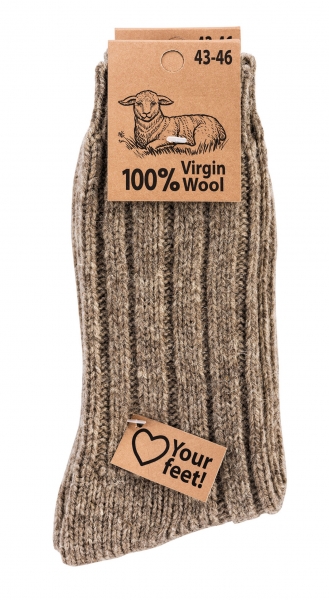Wollsocken für Damen 100% Virgin Wool Socken Warm & Weich | 2 Paar dicke Wollsocken