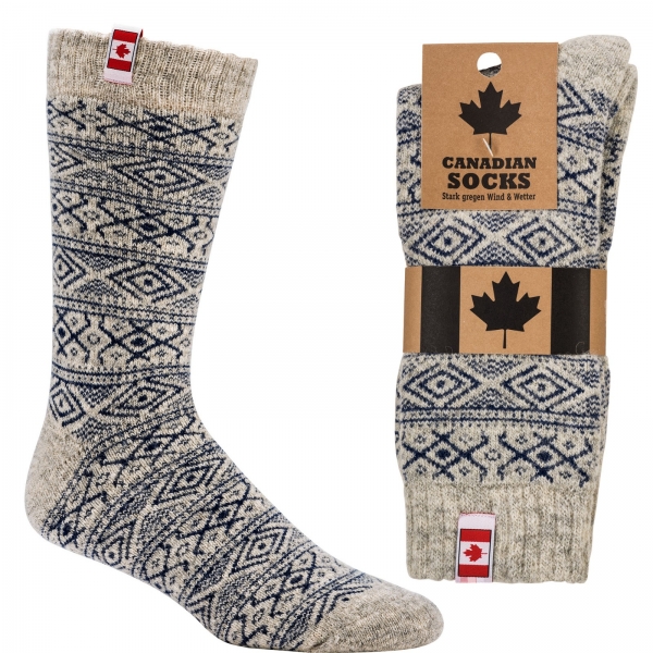 Damen Canadian Thermo-Socken mit 80% Wolle weich & warm | Vollplüsch Canadian Socks
