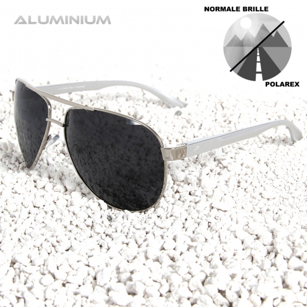 Polarisierte Sonnenbrille Herren Pilotenbrille Polarex™ | Gestell aus Aluminium