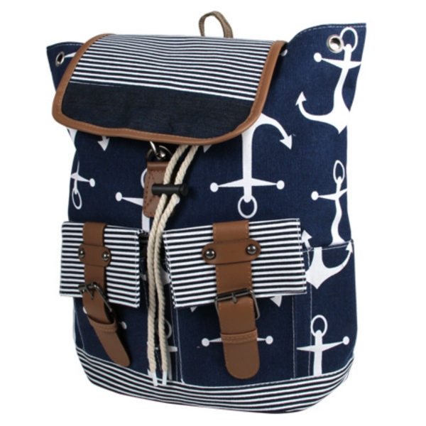 Damen Rucksack mit Anker-Motiv