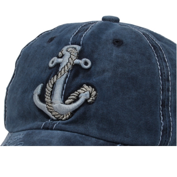 Basecap Anker Maritime Vintage Cap Blau Retro Outdoor Kappe Skipper Mütze