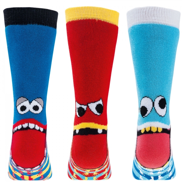 ABS-Socken Kinder mit Motiv freche Bande aus Vollfrottee Größe 19-22 23-26 27-30 31-34
