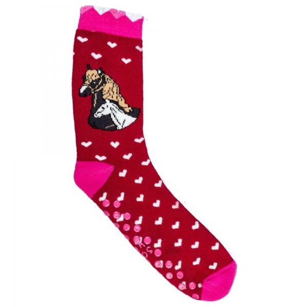 Kinder Socken ABS Motiv Pferde aus Vollfrottee 3 Paar